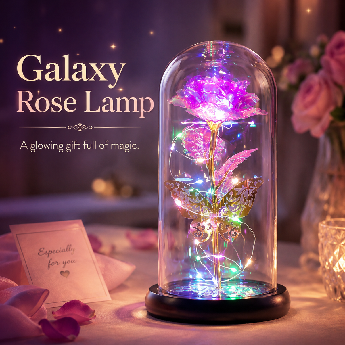Galaxy Rose Lamp