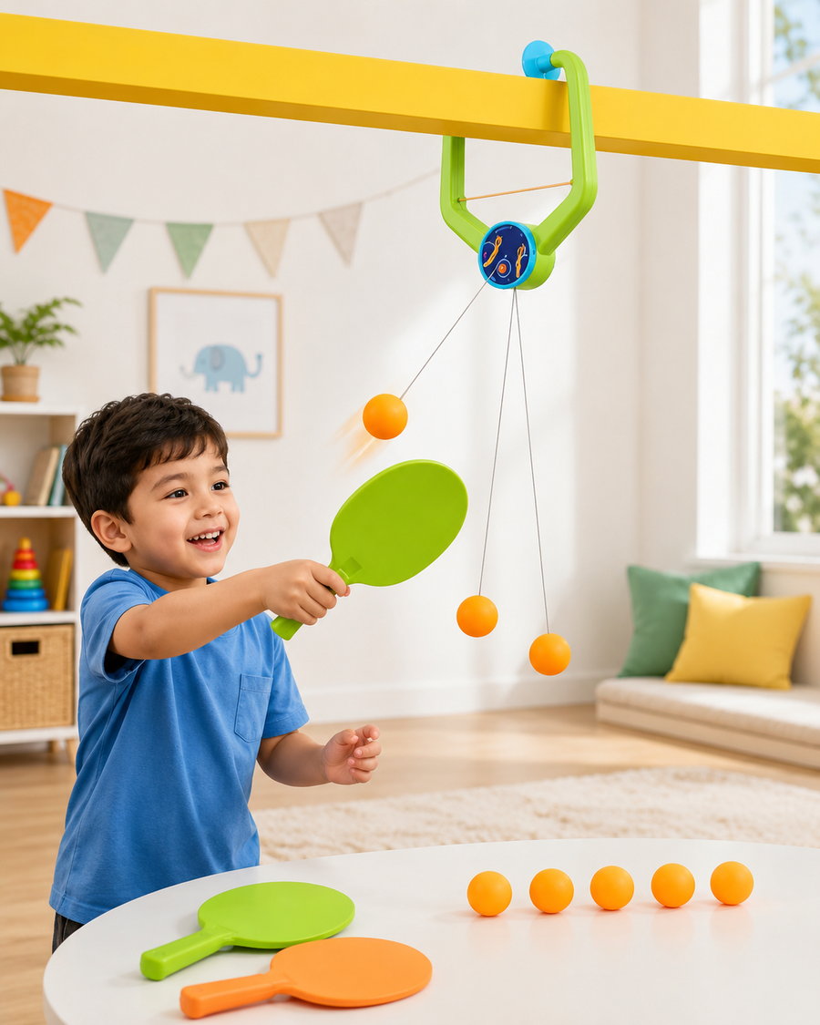 Kids hanging Table tennis trainer game set